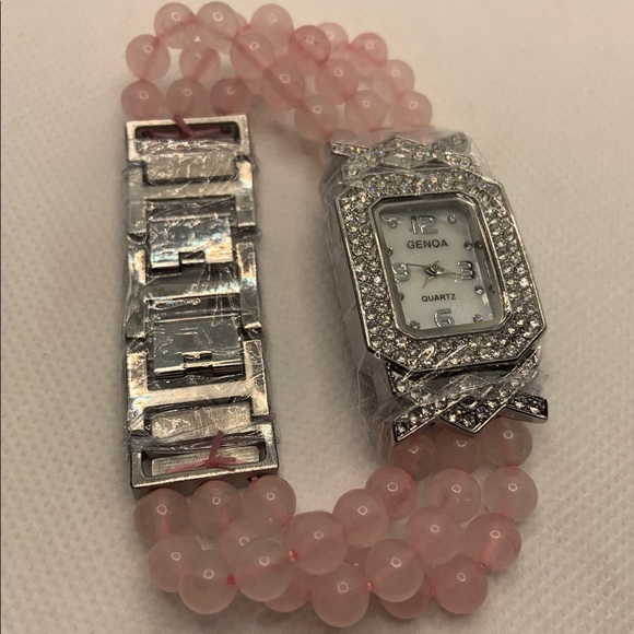 ROSE QUARTZ BRACELET WATCH - Picture 8 of 8